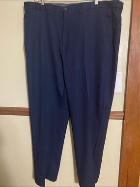 Haggar Navy Dress Pants - Classic Tailored Fit Cool 18 Pro